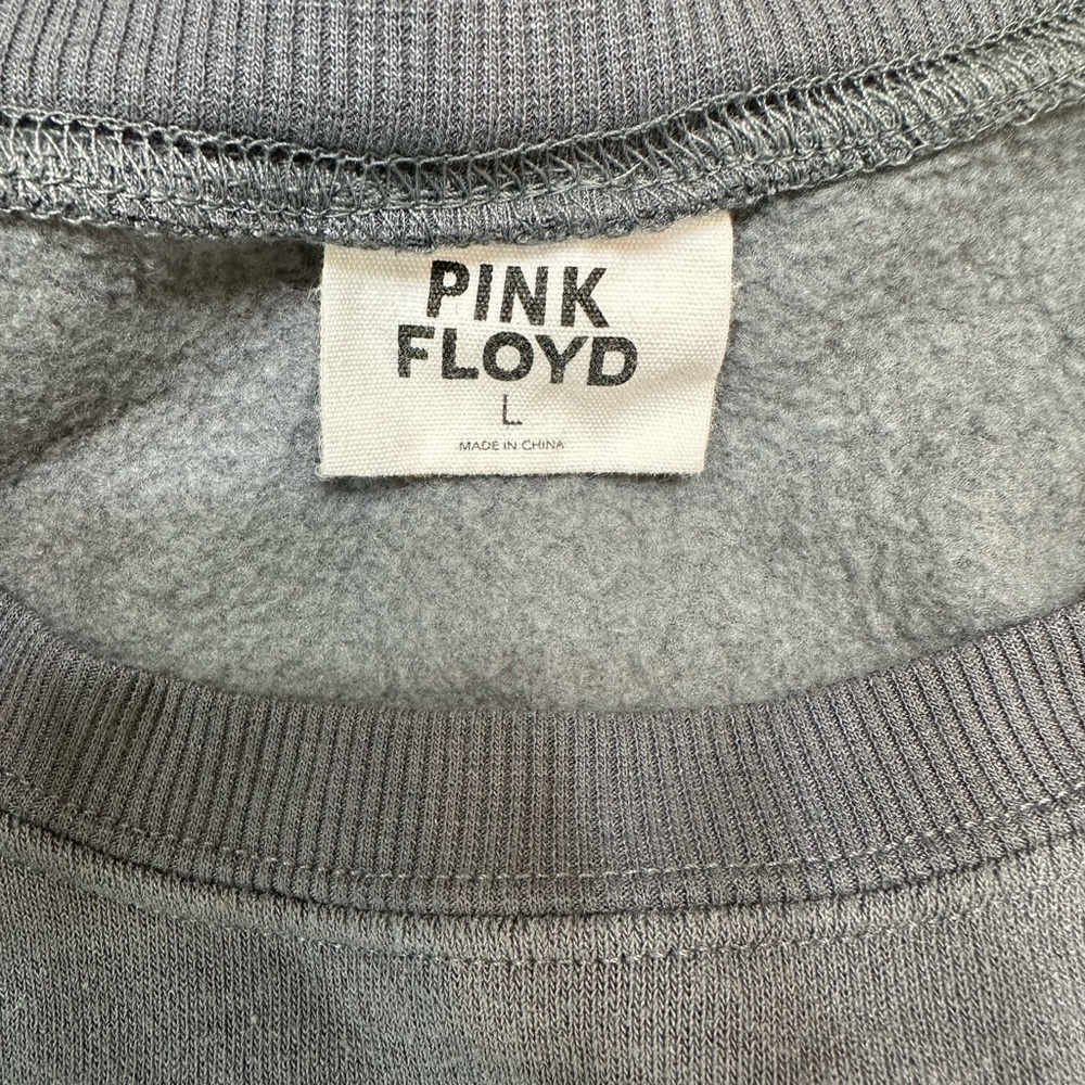 Pink Floyd Large Gray Cropped Crewneck - Picture 3 of 4